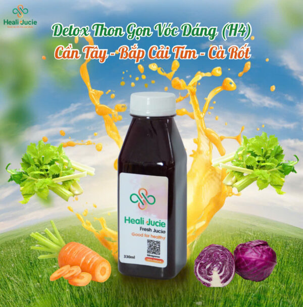 H4: Cần Tây - Bắp Cải Tím - Cà Rốt
