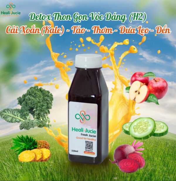 H2: Cải Xoăn(Kale) -  Táo -Thơm - Dưa Leo - Dền