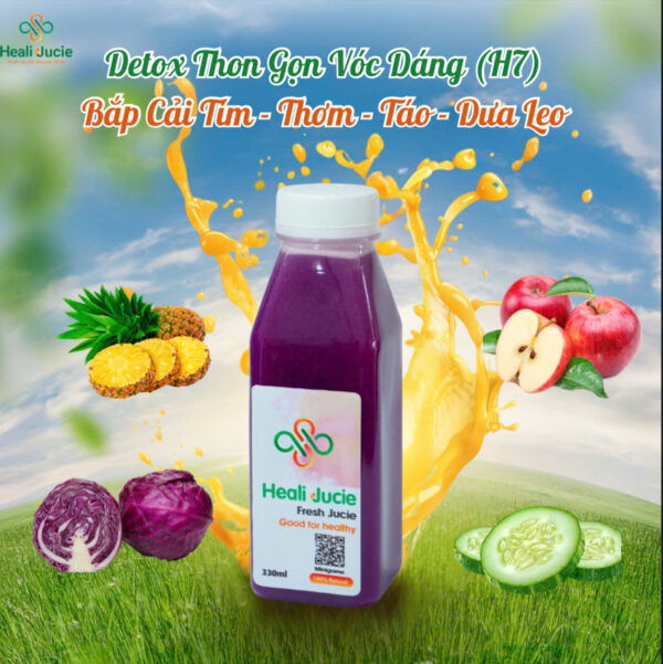 H7: Bắp Cải Tím - Thơm - Táo - Dưa Leo